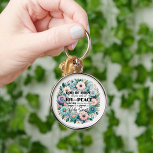 Custom Christian God of Hope and Peace Keychain