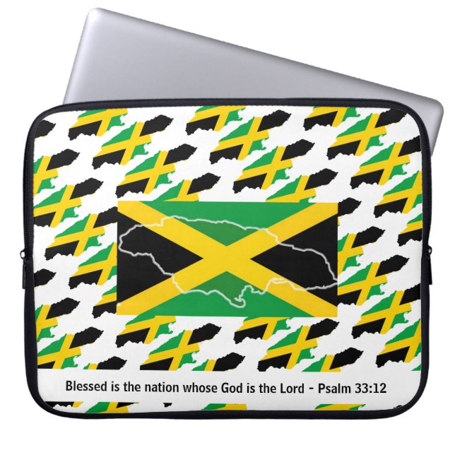 Custom Christian JAMAICA FLAG Laptop Sleeve (Front)