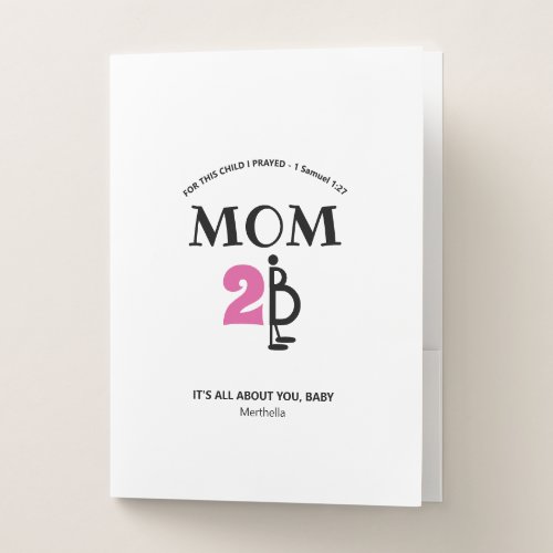 Custom Christian Mom To Be Baby Pocket Folder