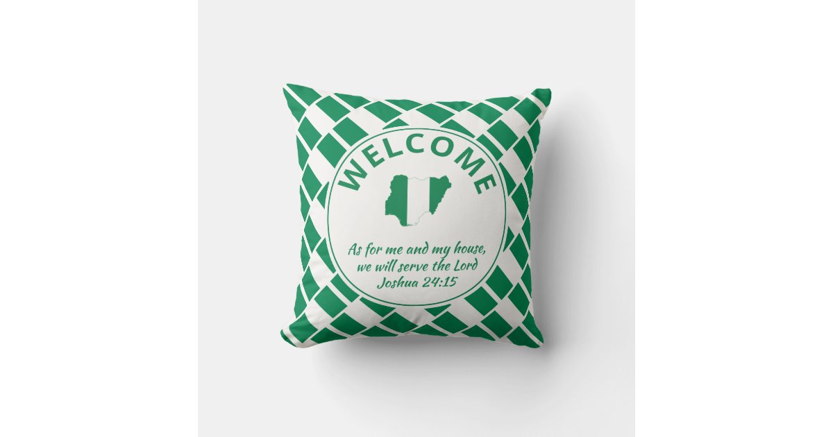 Custom Christian NIGERIA Welcome Throw Pillow | Zazzle