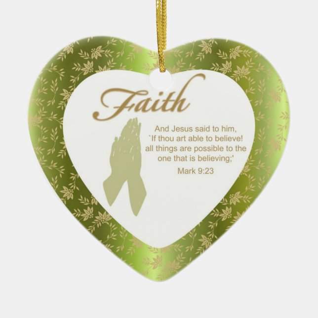 Custom Christian Ornaments - Heart (Front)
