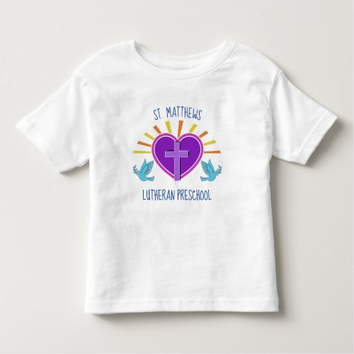Custom Christian Preschool Cute Private School Toddler T_shirt