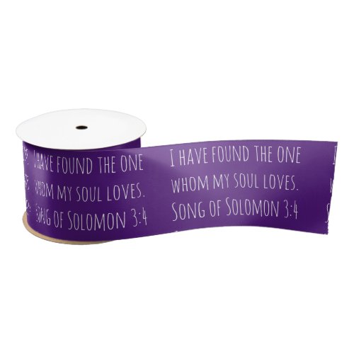 Custom Christian Song of Solomon Purple Ribbon