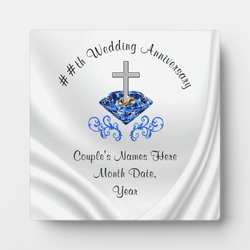 Custom CHRISTIAN Wedding Anniversary Gift Ideas Plaque