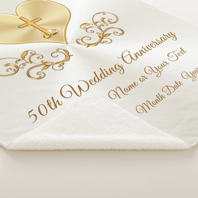 Custom Christian Wedding Anniversary Throw Blanket (3/4)