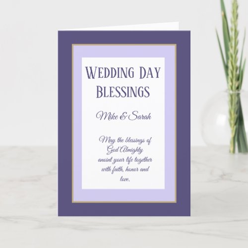 Custom Christian Wedding blessings card