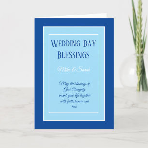 Custom Christian Wedding blessings card