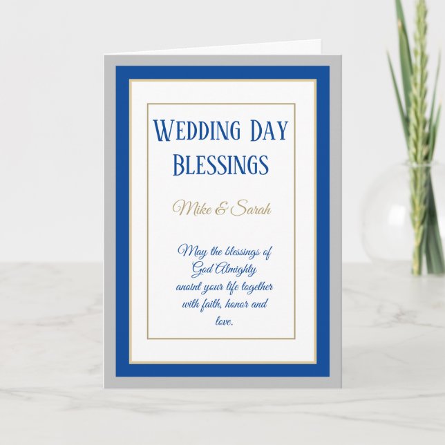 Custom Christian Wedding blessings card (Front)