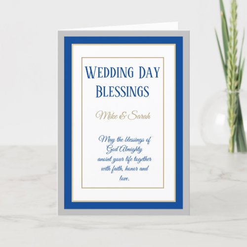 Custom Christian Wedding blessings card