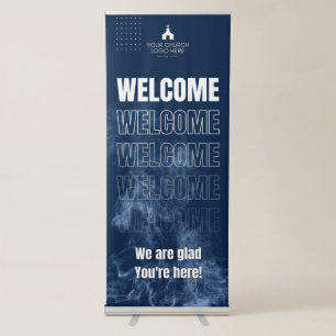 Custom Christian Welcome Church Retractable Banner