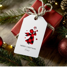 Custom Christmas Angel– Red Buffalo Plaid 