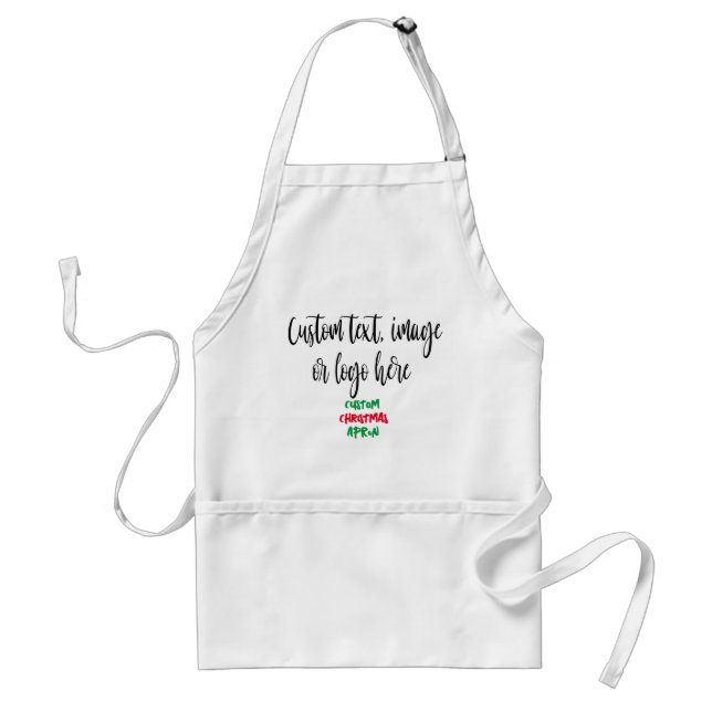 Custom Christmas Apron, Create Create White Pocket Adult Apron (Front)