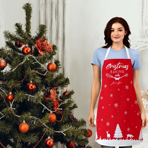 Custom Christmas Baking With your name Apron