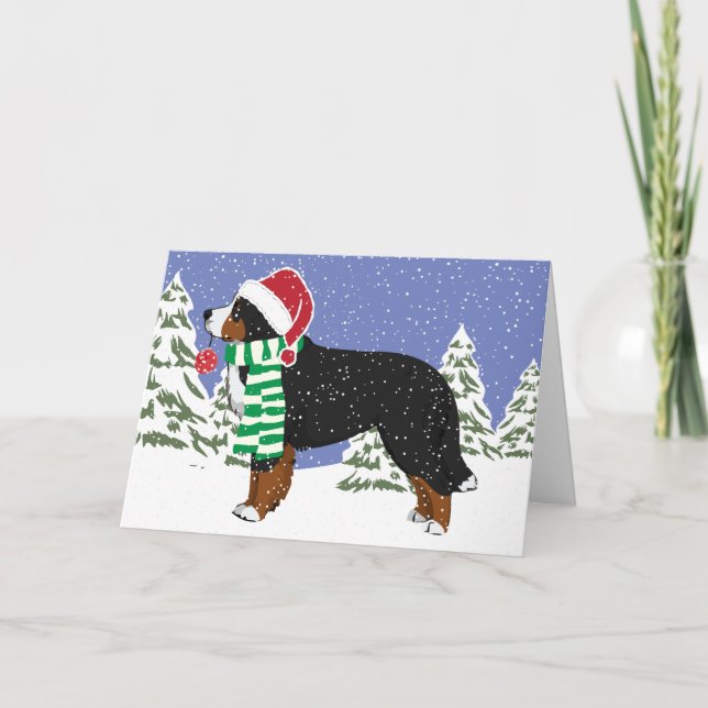  Custom Christmas Bernese Mt Holiday Dog (Front)