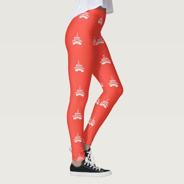 Custom Christmas Best Wishes Leggings (Right)