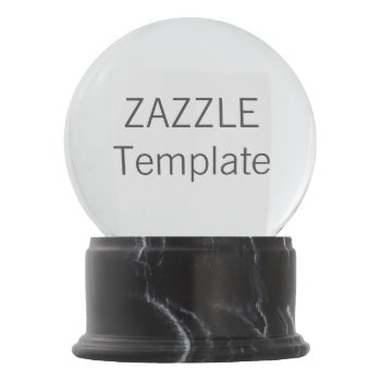 Custom Christmas Black Marble Finish Snow Globe by ZazzleBlankTemplates at Zazzle