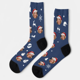 Custom Christmas (Blue) Socks
