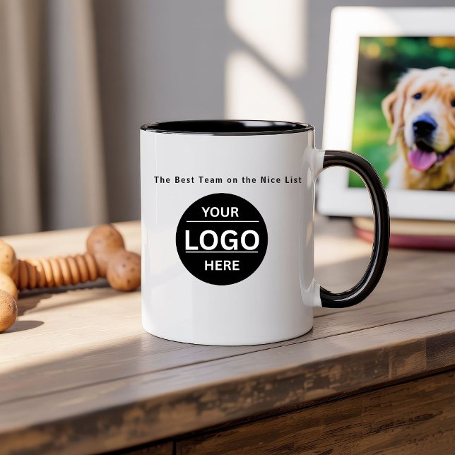 Custom Christmas Business Logo Branded Coffee Mug (Creator Uploaded)