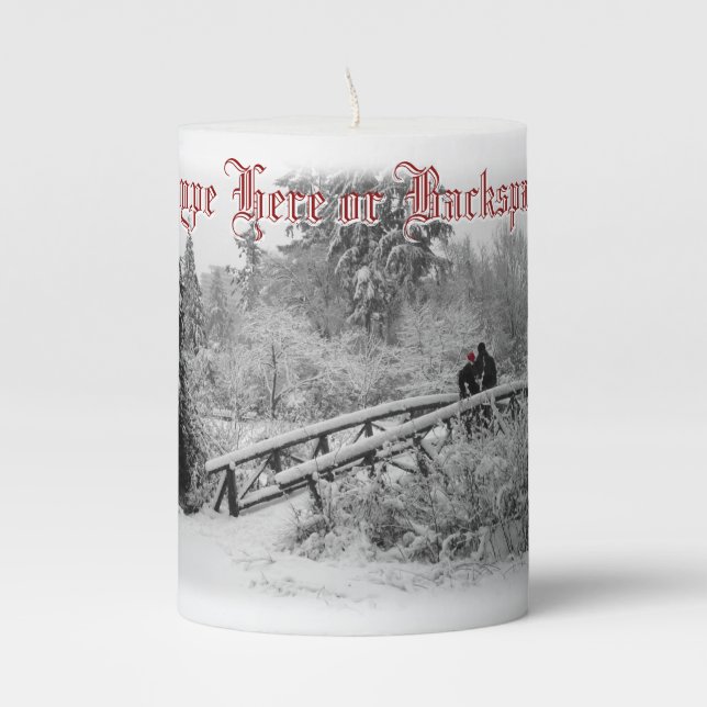 Custom Christmas Candles Winter Love Candles (Front)
