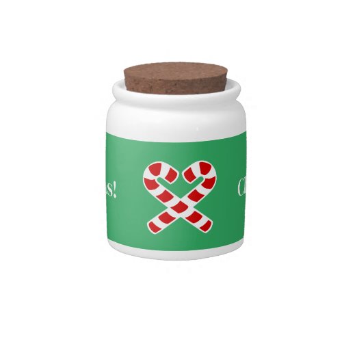 Custom Christmas candy jar gift with cork lid