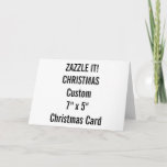 Custom Christmas Card 7&quot; X 5&quot; Blank Template at Zazzle