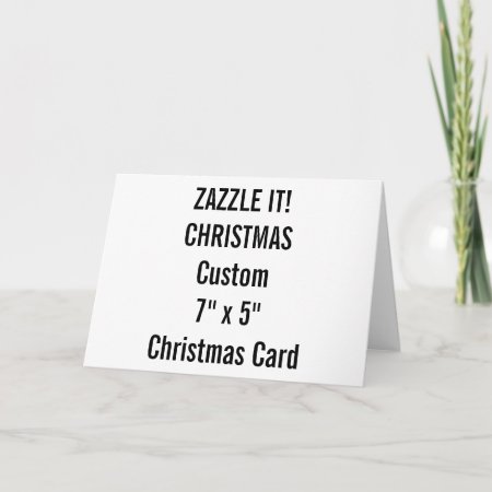 Custom Christmas Card 7" X 5" Blank Template