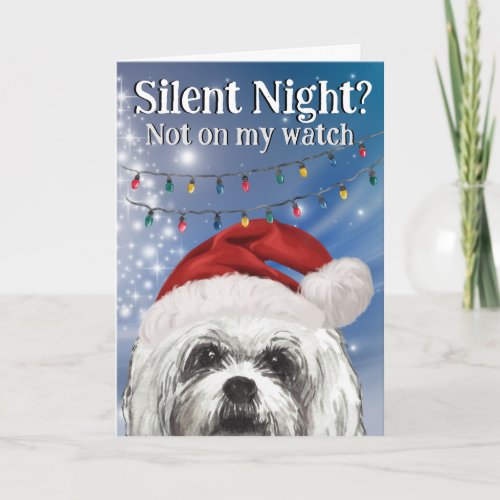 Custom Christmas card from your Maltese Terrier