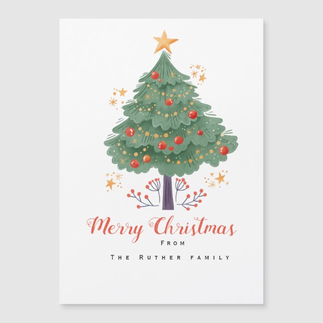 Custom Christmas Card with a Tree (Front)