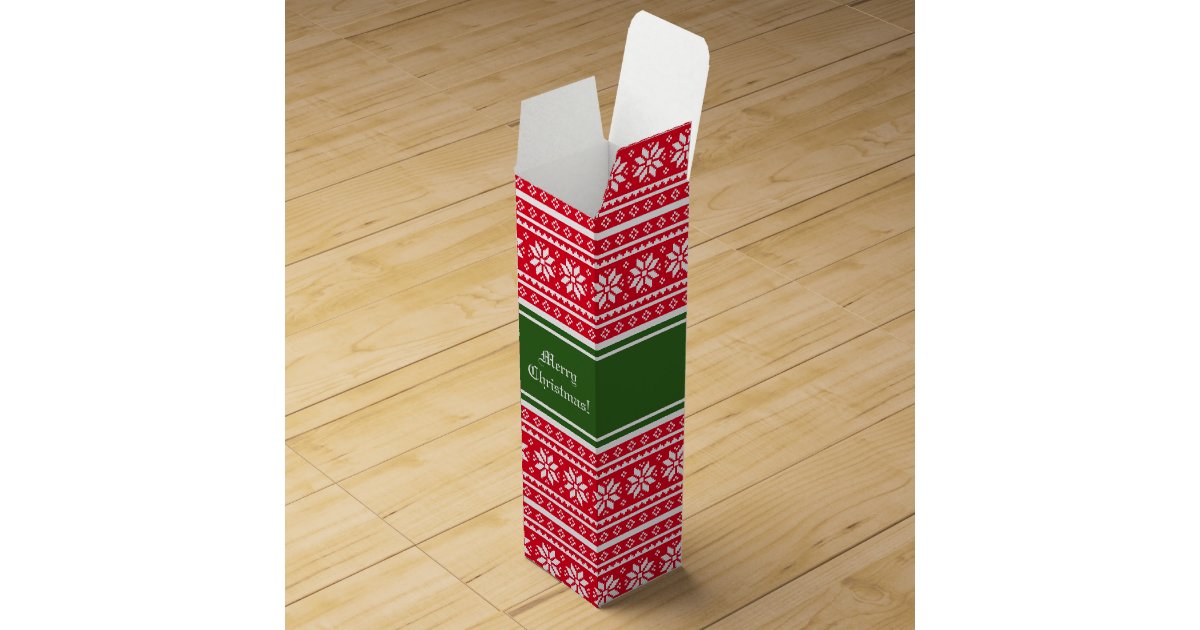 Custom Christmas cardboard wine bottle gift boxes | Zazzle.com