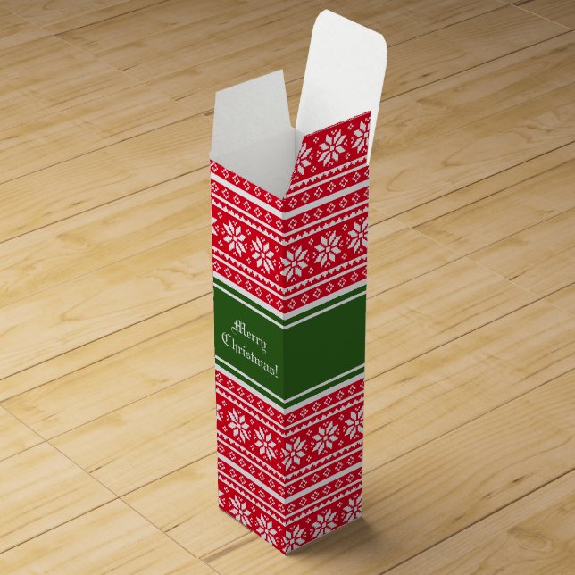 Custom Christmas cardboard wine bottle gift boxes (Opened)