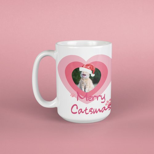 Custom Christmas Cats Photo for Pet Lovers Coffee Mug
