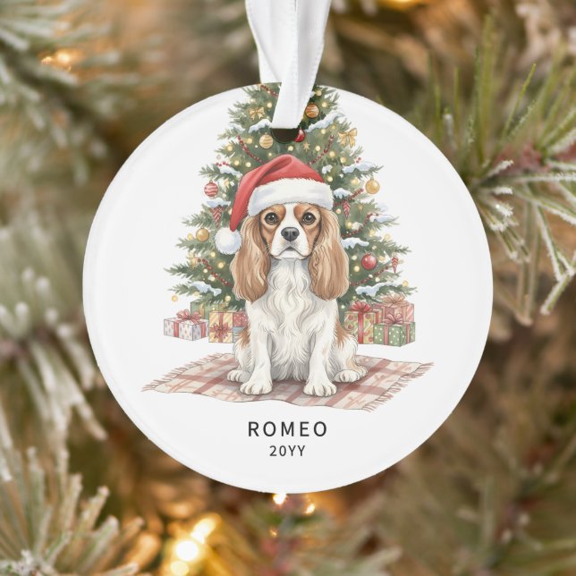 Custom Christmas Cavalier King Charles Spaniel Ornament (Tree)