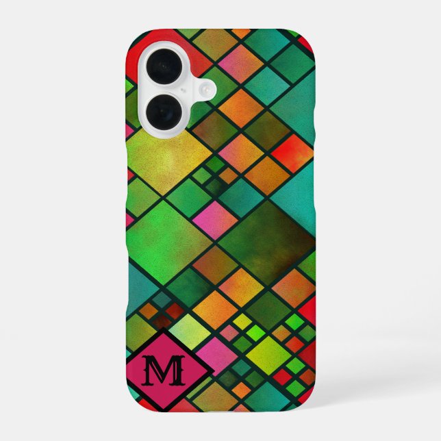 Custom Christmas Checkered Pattern Phone Case (Back)