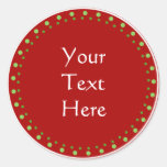 Custom Christmas Classic Round Sticker