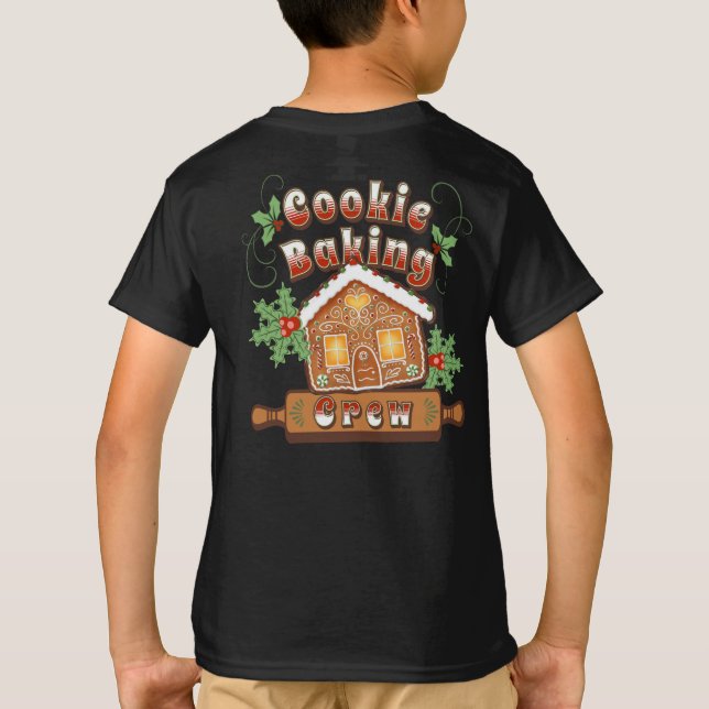 Custom Christmas Cookie Baking Gingerbread House  T-Shirt (Back)