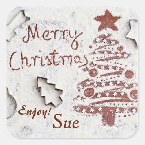 Custom Christmas Cookie Gift Stickers