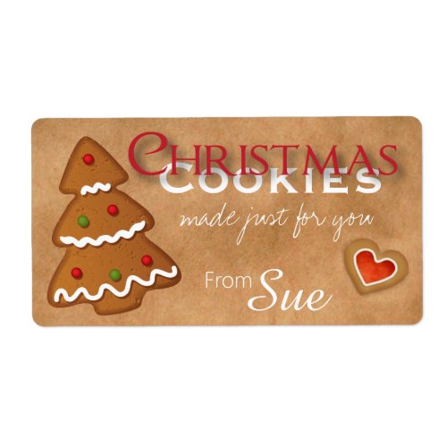 Custom Christmas Cookies Just for You Labels