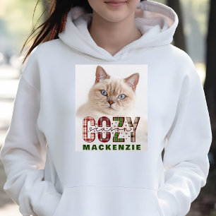 Custom Christmas Cozy Season Photo & Name Hoodie