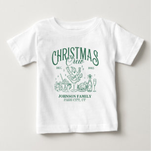 Custom Christmas Crew Matching Family Group Baby T-Shirt