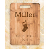Custom Christmas Cutting Board with Last Name (Top)