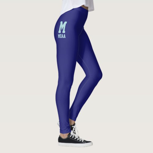 Custom Christmas Deep Midnight Blue Ice Sparkle Leggings
