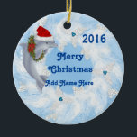 CUSTOM Christmas Dolphin Ornament Gift 2016<br><div class="desc">Christmas Ornament  with Dolphins as your theme... beautiful and elegant</div>