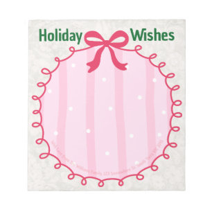 Custom Christmas Doodle Holiday Message Notepad