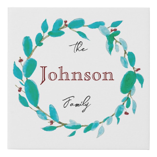 Custom Christmas Family Name Sign (Front)