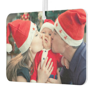 Custom Christmas Family Photo Unique Gift Car Air Freshener