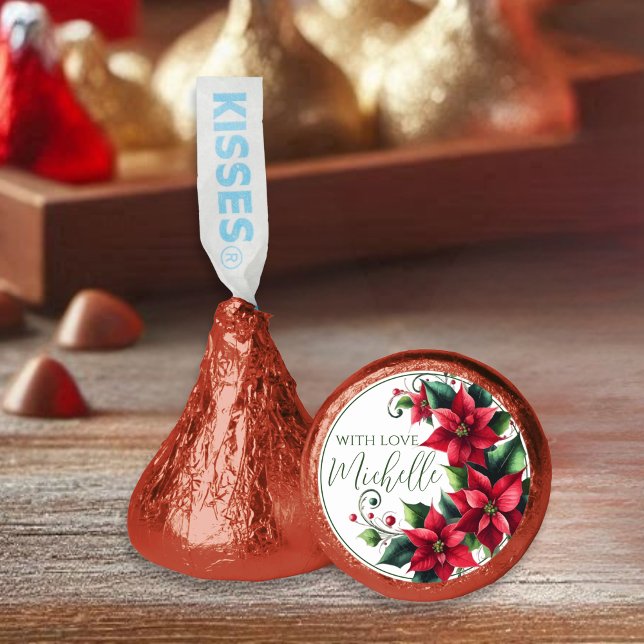 Custom Christmas Floral Label for Hershey®'s Kisses® (Creator Uploaded)
