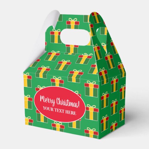 Custom Christmas gift pattern Holiday party Favor Boxes