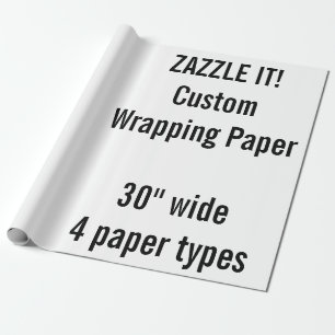 Custom Christmas Gift Wrapping Paper MATTE 30"x6'