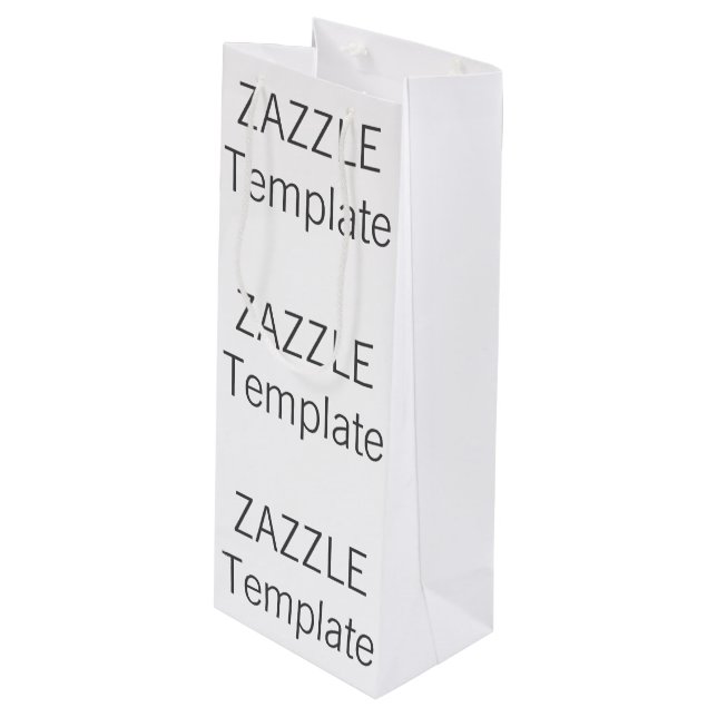 Custom Christmas GLOSSY Wine Gift Bag Blank (Front Angled)