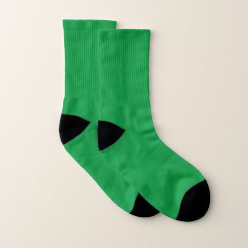 Custom Christmas Green Socks Mens Womens Green Socks